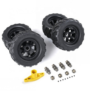 4pcs 200*120mm 1/5 Scale RC Rubber Tires Wheels for FG Monster RC Car Truck Wheel Set 86021