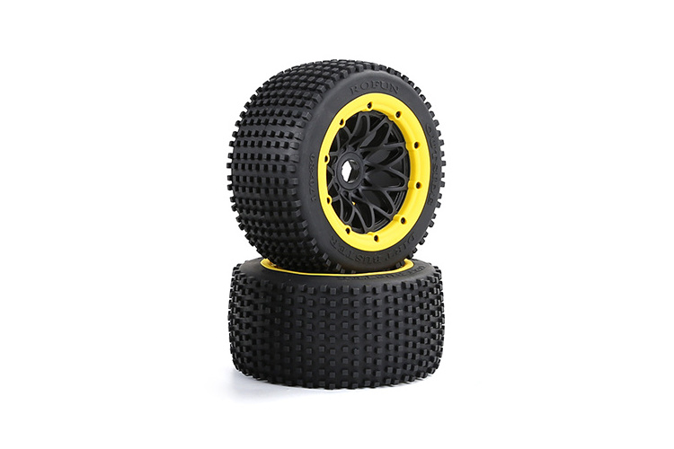 2pcs 170x80mm Thicker Rear Tyres Plastic Wheels for 1/5 Rofun Baja Baha 5B Off-road Buggy Gas RC Car Toy Model 953111