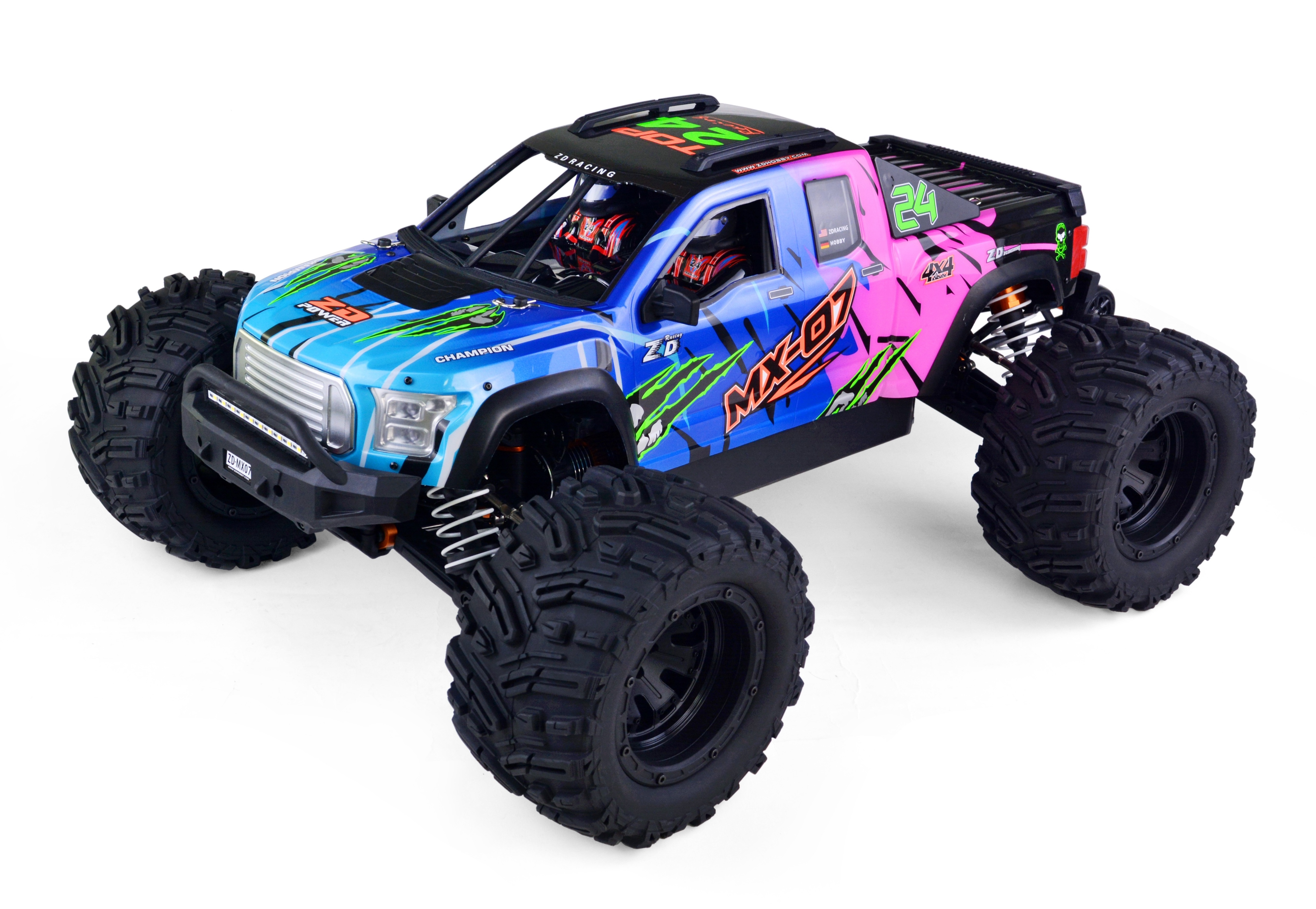 ZD Racing MX07 1/7 Scale Brushless Electric Monster Truck 80km/h Remote Control Car for Adult High Speed