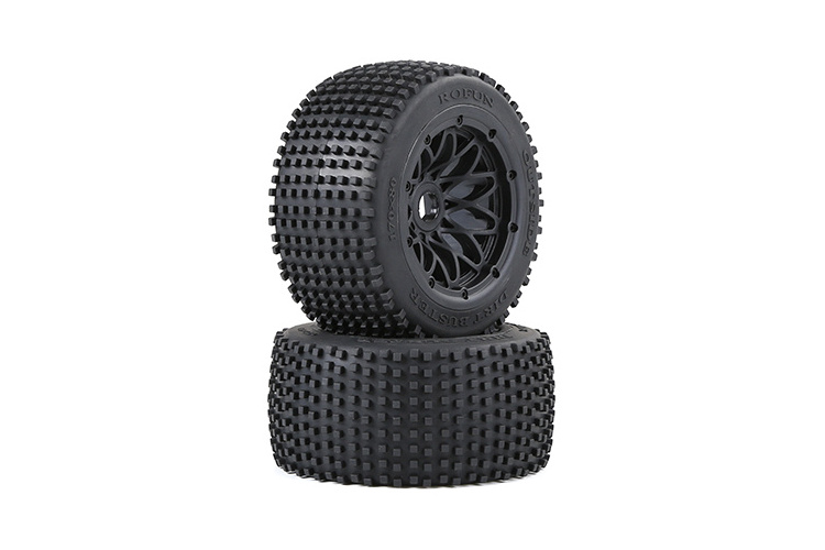 2pcs 170x80mm Thicker Rear Tyres Plastic Wheels for 1/5 Rofun Baja Baha 5B Off-road Buggy Gas RC Car Toy Model 953111