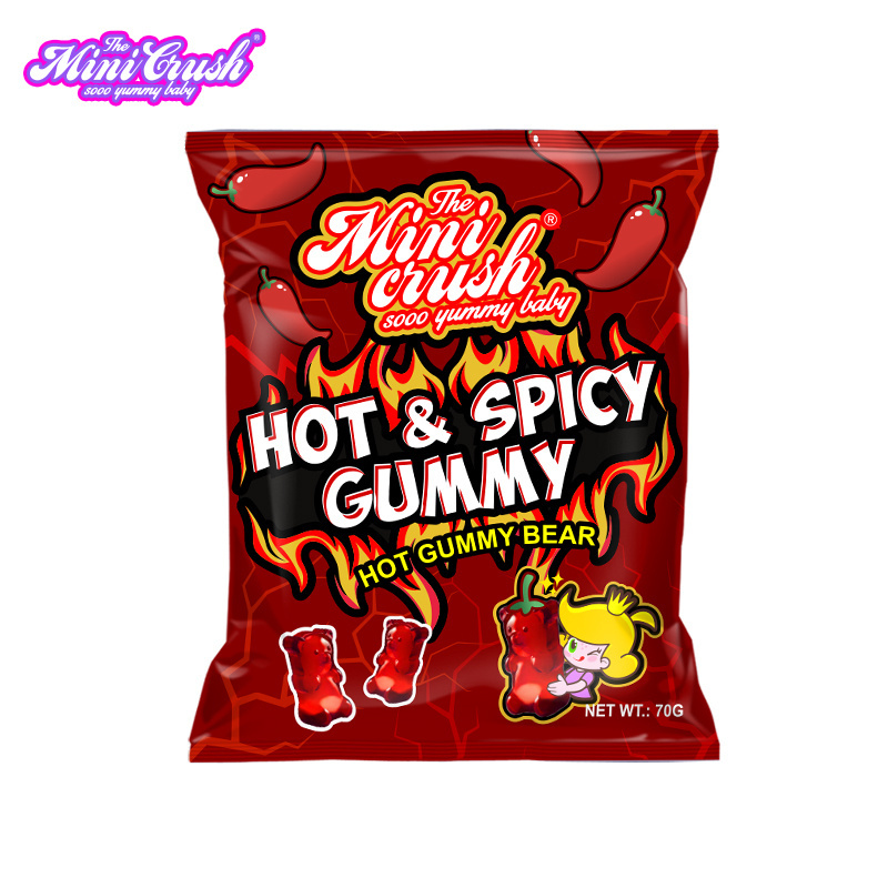 jelly gummy candy soft chewy fruit candy custom gummy bears hot spicy gummy candy