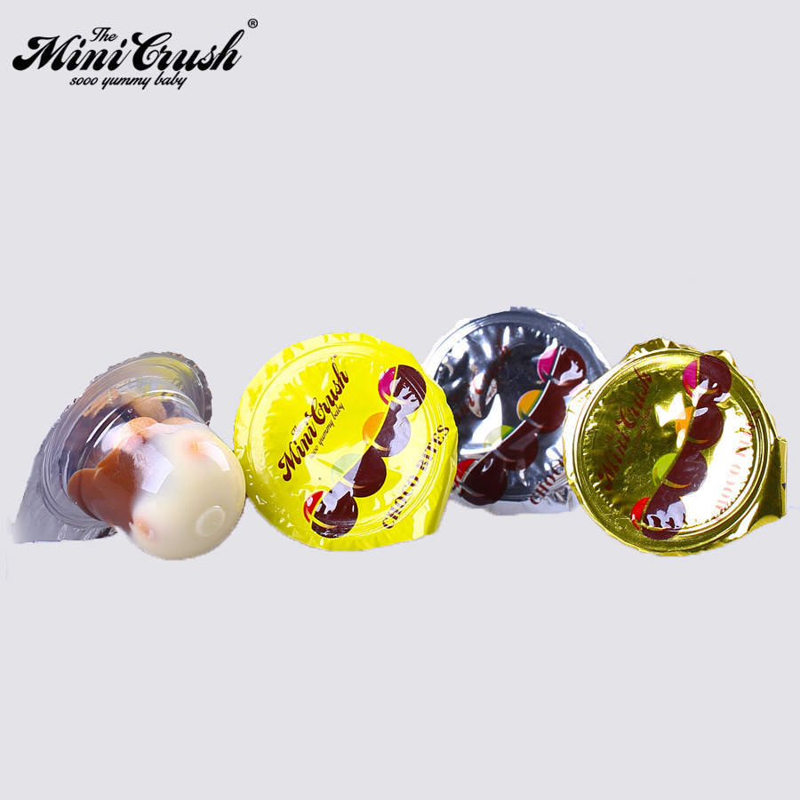 MINICRUSH CANDY Factory price own brand mini chocolate ball with biscuit pure dark chocolate candy