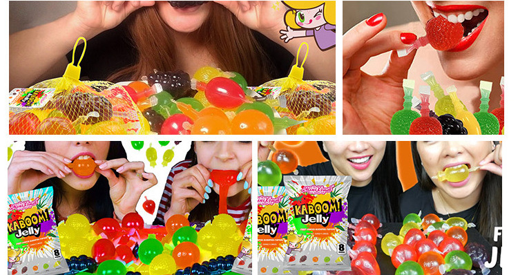 MINICRUSH jello snacks sweet jelli fruits juice candy fruit shape bulk pudding halal fruit jelly