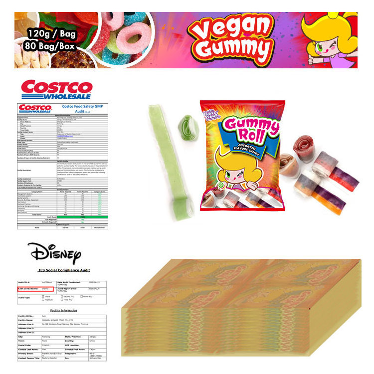 MINICRUSH CANDY Snacks Jelly Fruit Candy Fruity Jelly Gummy Roll Candy