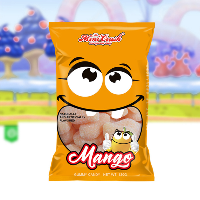 MINICRUSH CANDY Chinese confectionery manufacturers halal soft Chewies sweets fruit vegan mango gummy candy