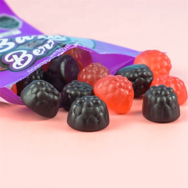 MiniCrush sour and sweet gummy berry shaped hot selling candy jelly confectionery bulk