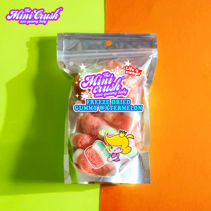 Freeze dried Sugar coated  watermelon  gummy candies sweet candy