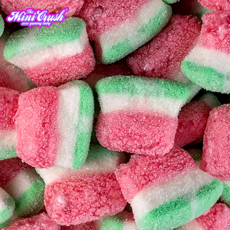 Titkok Freeze Dried Candy Sugar Coated Watermelon Jelly Candy Freeze Dried Watermelon Slice Gummy Candy