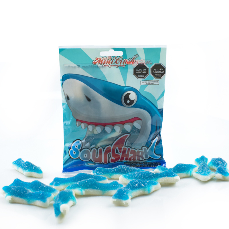 MiniCrush kids favorite shark shaped candy hot selling birthday gummy candy