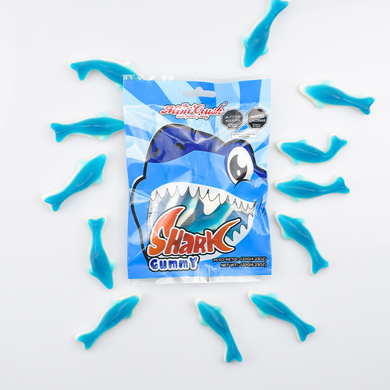 MiniCrush kids favorite shark shaped candy hot selling birthday gummy candy