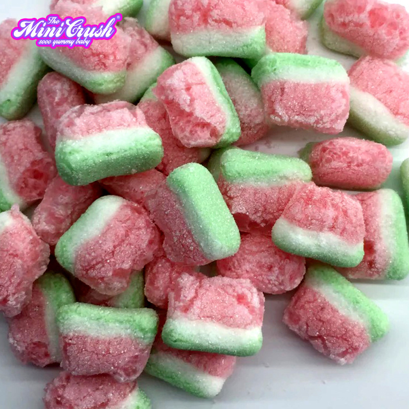 Titkok Freeze Dried Candy Sugar Coated Watermelon Jelly Candy Freeze Dried Watermelon Slice Gummy Candy