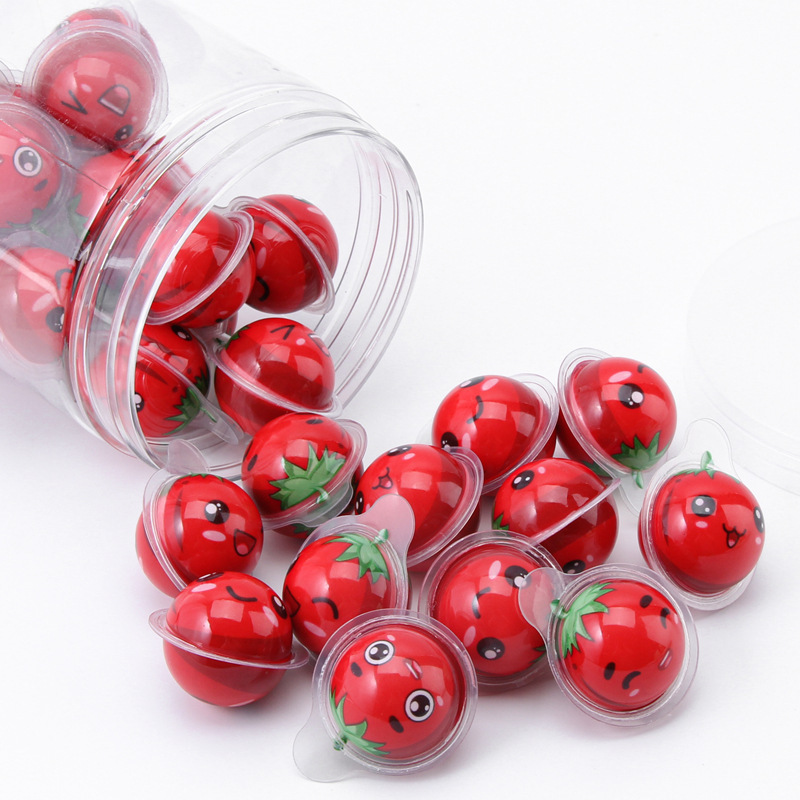 Round Candy cartoon Bottle sweet soft candies fruit flavor Jam filled ball Gummy candy