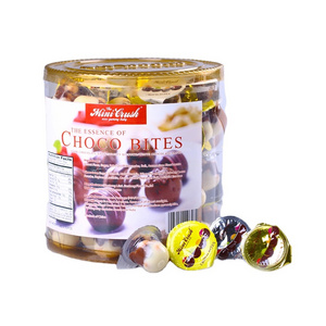 MINICRUSH CANDY Factory price own brand mini chocolate ball with biscuit pure dark chocolate candy