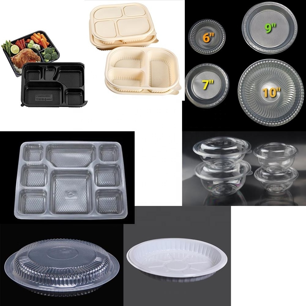 Automatic High Efficiency Disposable Plastic Food Container Bowl Plate Making Machine