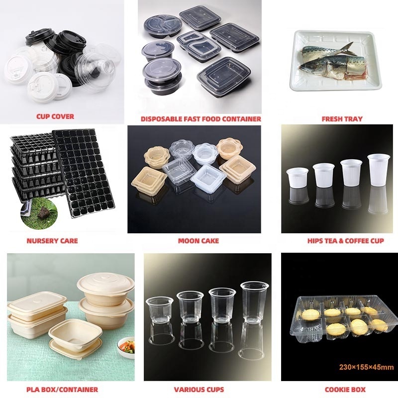 Automatic High Efficiency Disposable Plastic Food Container Bowl Plate Making Machine