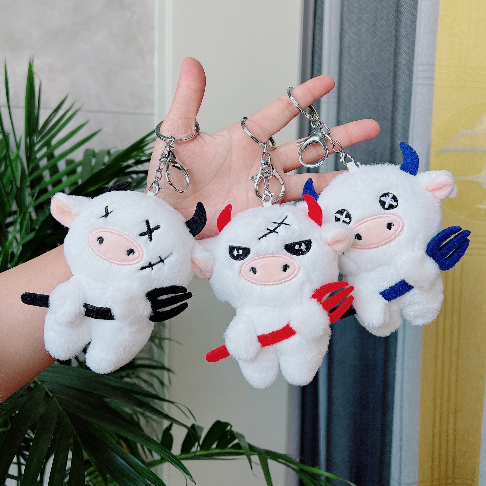 2024 stuffed animal toys Cartoon Mini Plush Toys Keychains Customized Key holder