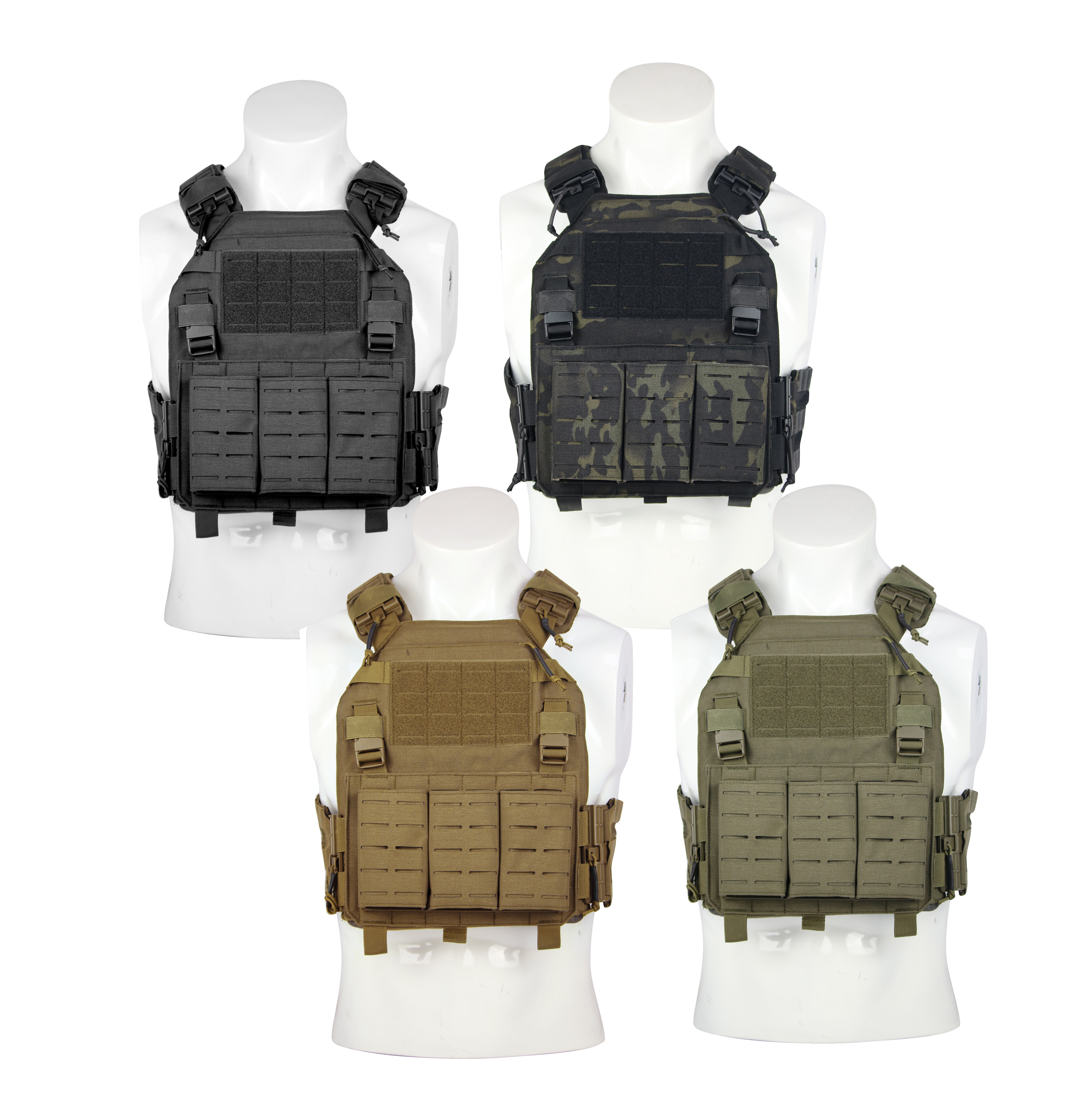 Plate carrier Modular Assaults Vest System Compatible with a Tactical Assault Backpack CP Camouflage Vest