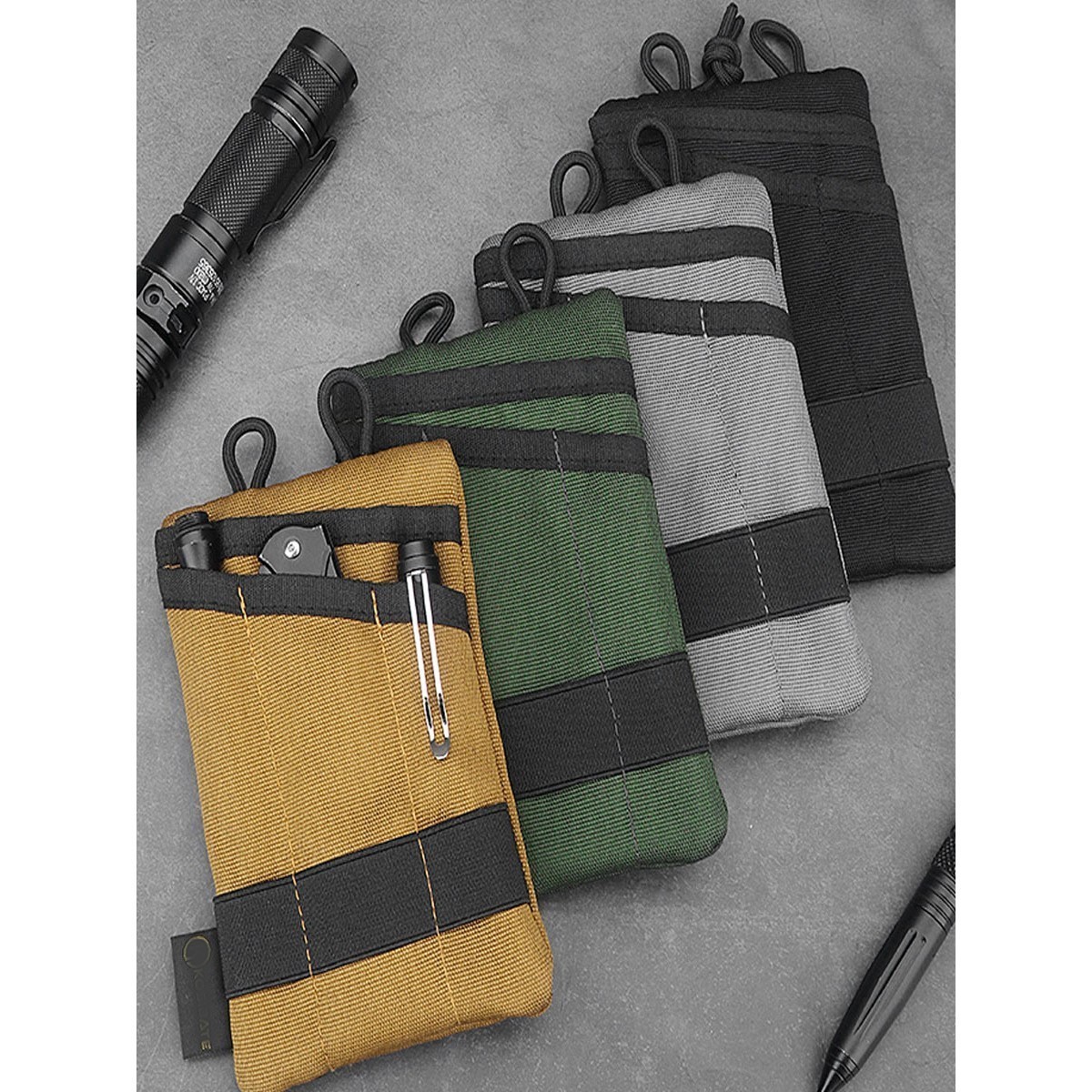 Custom EDC Pouch Tactical Small Wallet Organizer Holder Bag for Small EDC Tool Knife Flashlight Phone Molle Pouch