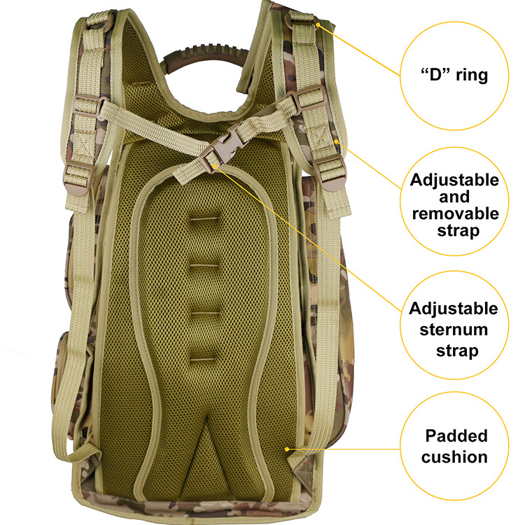 Camouflage Enthusiasts Backoutdoor Climb Pack Travel Mountain Hiking Waterproof Climbing Backpack with Hydration Storage