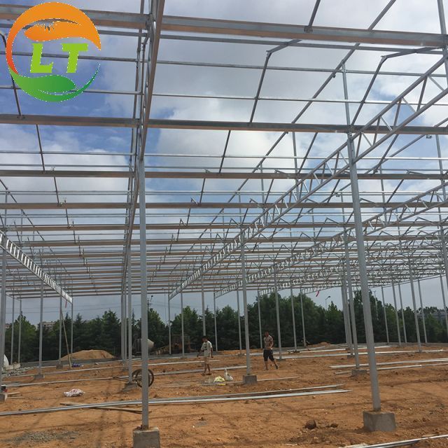 Soilless culture multi-span glass greenhouse for sales