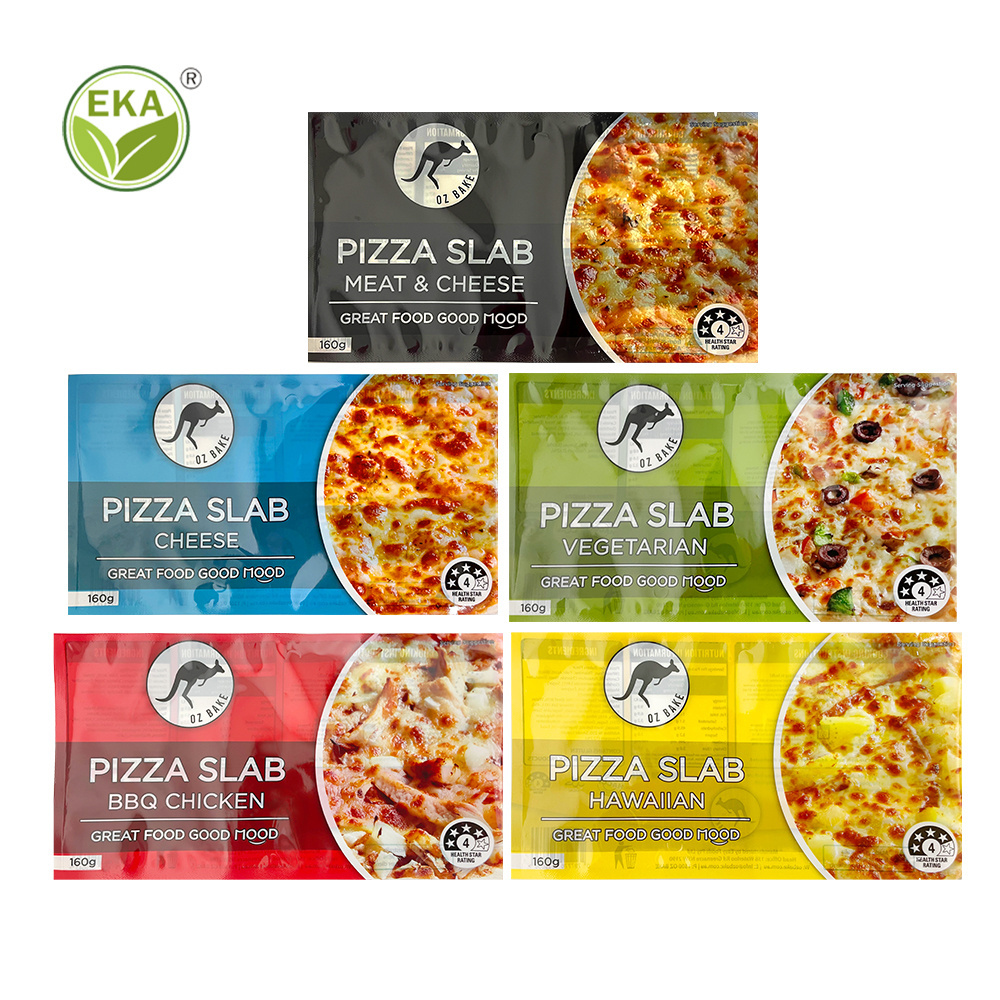 window clear custom bag pe/pa bakery frozen food pizza slice pouch pie tringular verpackung pizza slab packaging bag