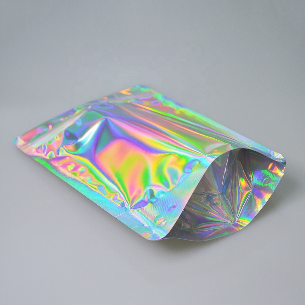 Resealable Holographic Packaging Mylar Bag with Zipper Lock