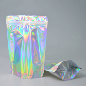 Resealable Holographic Packaging Mylar Bag with Zipper Lock