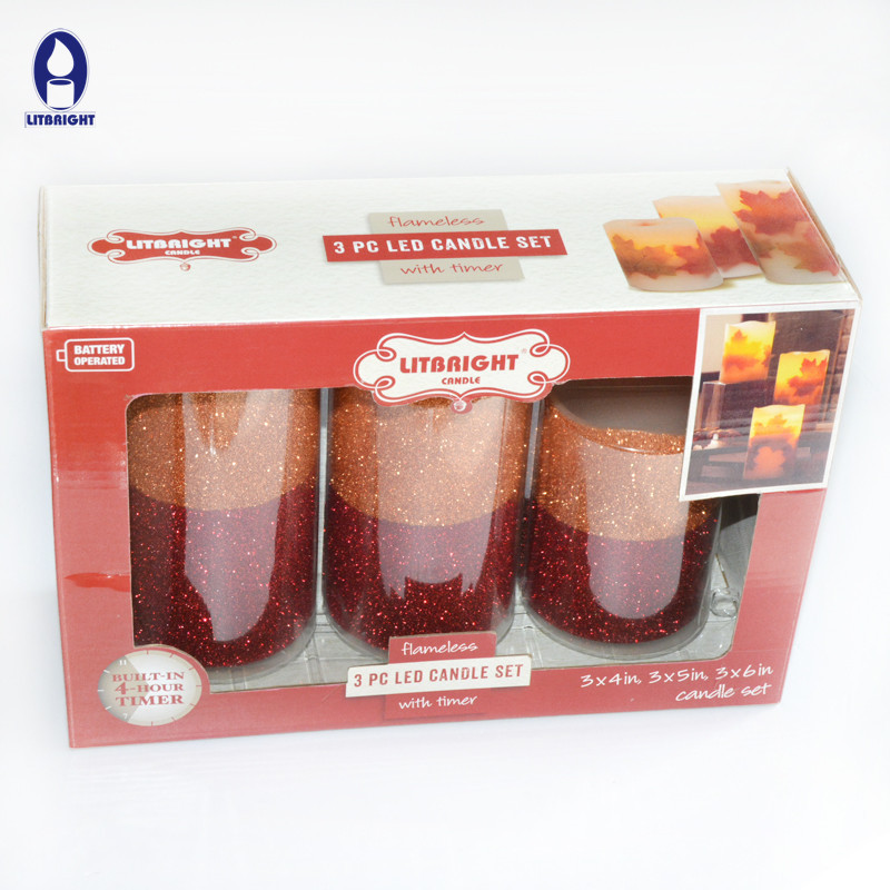 Rechargeable Flameless Votive Candles Tealight LED Pillar Candles Sets made by Real Wax