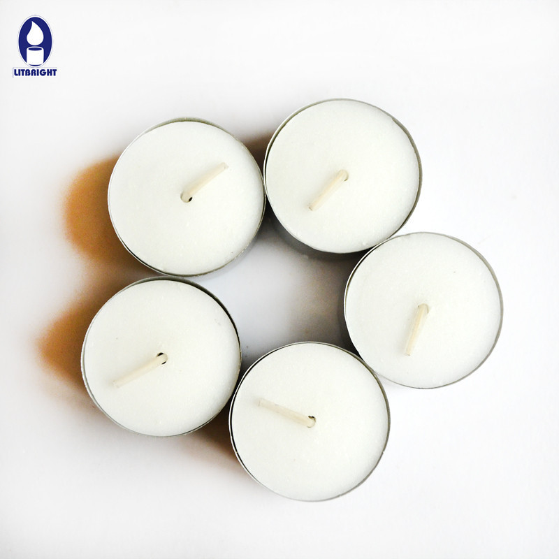 Wholesale good quality white tealight candle pressed 4h candle