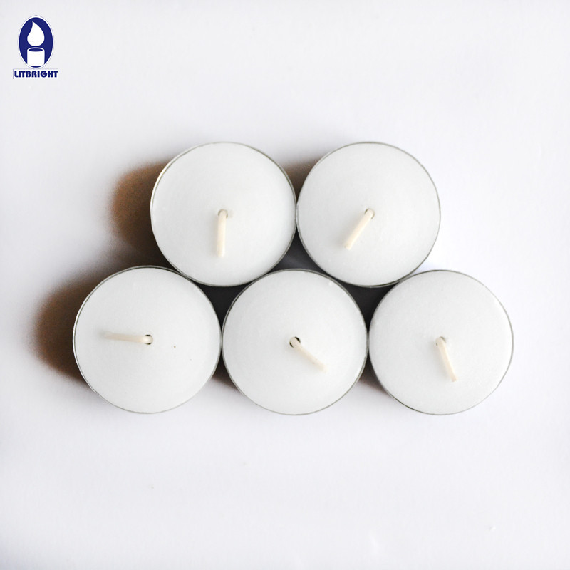 Wholesale good quality white tealight candle pressed 4h candle