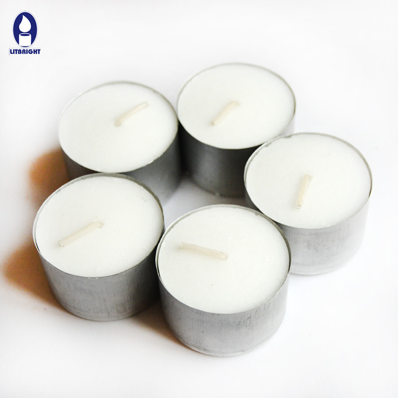 Wholesale good quality white tealight candle pressed 4h candle