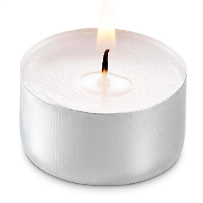 White Unscented European Votive Smokeless Tea Lights for Shabbat Weddings Christmas 4 Hours burning tealigh candle