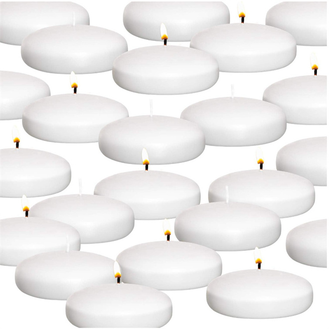 12/24/36/ Pack White/Gold/Red Floating Candle Long Burning and Smokeless Floating Candles for Wedding Birthday