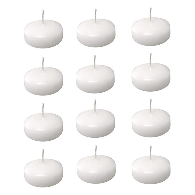 12/24/36/ Pack White/Gold/Red Floating Candle Long Burning and Smokeless Floating Candles for Wedding Birthday