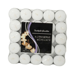 100pack 4hours 6hrs 8hrs Burning time Pressed tea light wax candles unscented white tealight candle