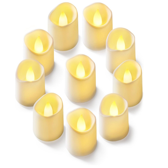 Flameless LED Votive Candles Long Lasting Battery Operated Tea Light with Timers  6 Hours On & 18 Hours Off Cycle Automatically