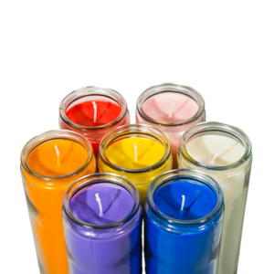 Custom logo glass   paraffin wax 7 day glass jar candles wholesale hot sale religious prayer candle votive church candle