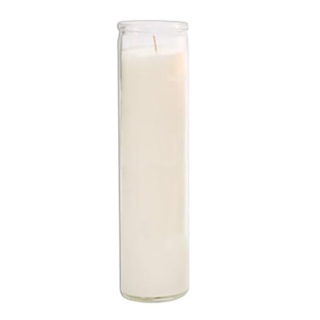 7 Day White Prayer Candle in Glass Jar Memory Candle for Religious Memorial Vigil and Emergency