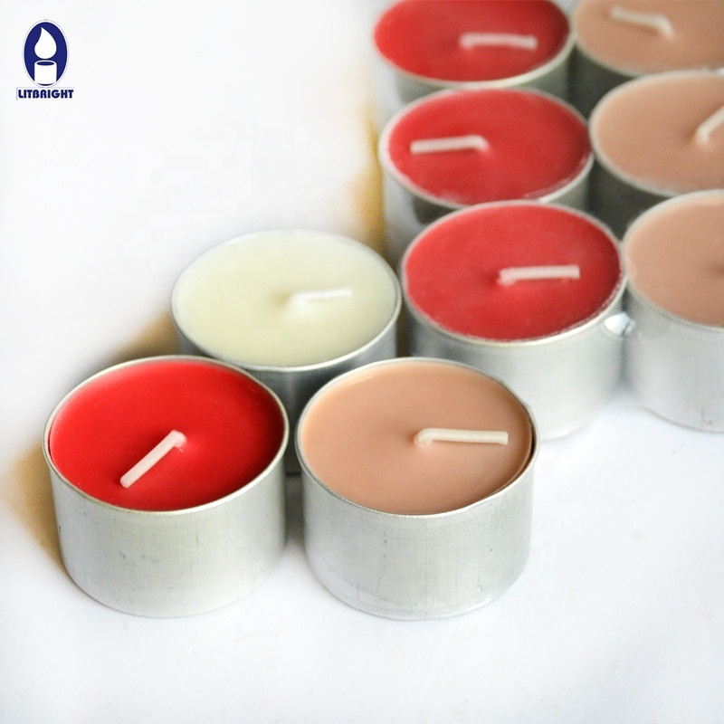 Candles Wedding Favors Gift Scented White Tealight Candles 100 Pack Tea Lights 4 Hours Colorful