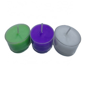 15 Hour Long Burning Unscented Wax Filled Votive Holders Clear Cup Tea Light Candles