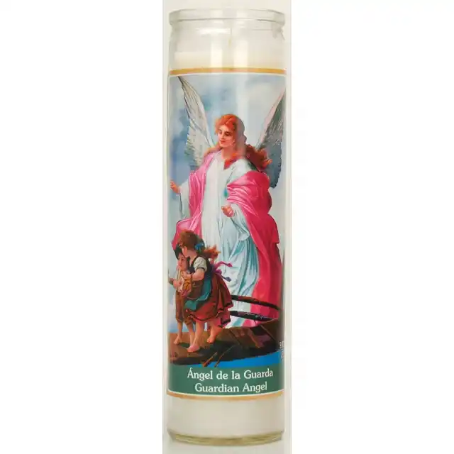 Holy Death Santa religious Muerte 7 Days Memorial Candle White Unscented Carton Easter Paraffin Wax Candle