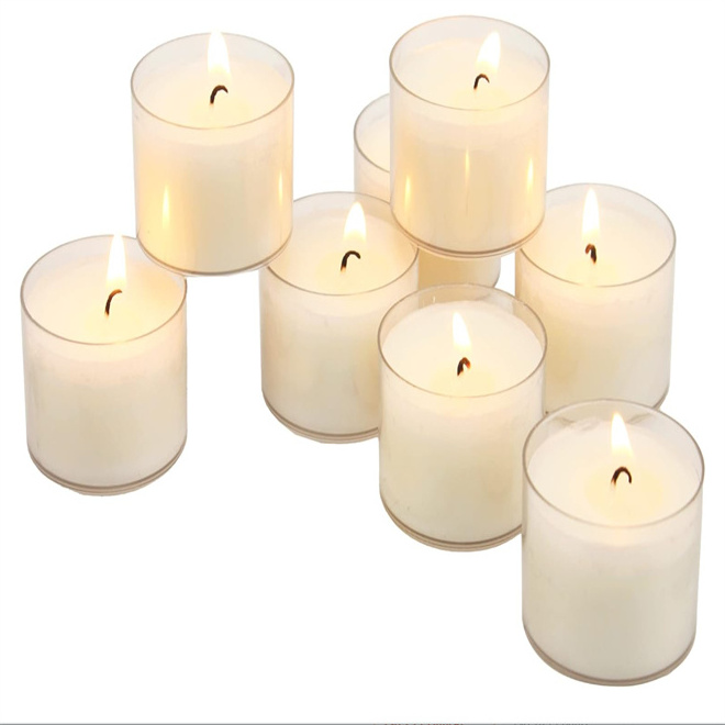 4 hour 5 hour Tealight Votive Candles-Unscented Paraffin Wax- for Halloween Home Party Favors Spa Restaurant