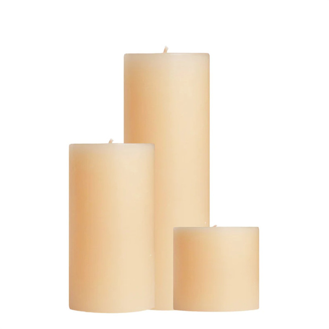 Drippless Large Candle Pillar 75 Hour Burn Time Smokeless Dinner Table Pillar Candles for Wedding