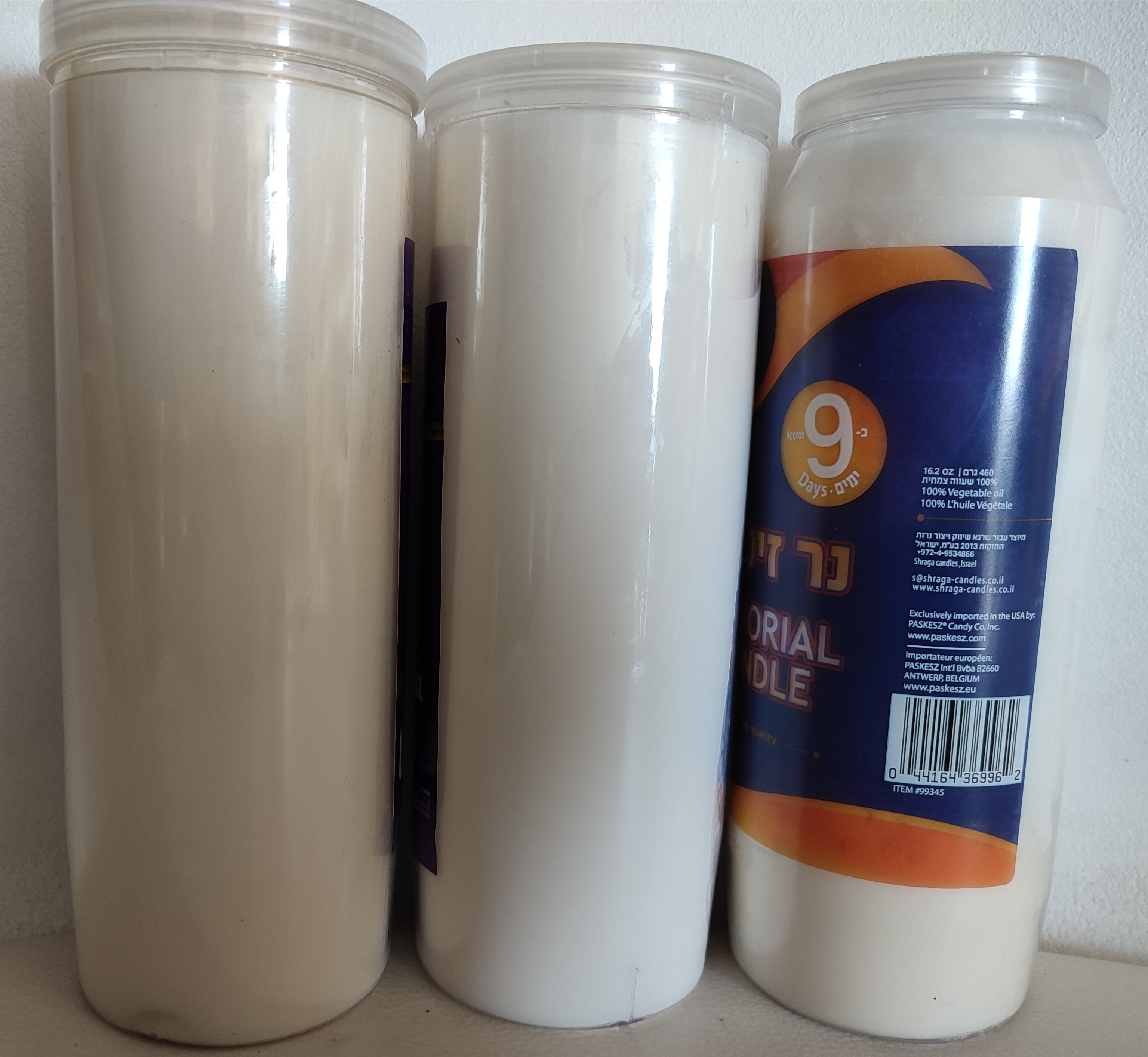 100% paraffin wax 9 days candles