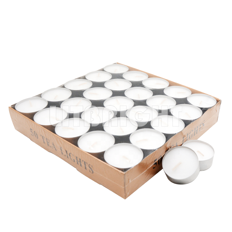 wholesale Long Burning 8 Hour Tealight 50 Packaging Consistent Smokeless Clean tealight candle in bulk