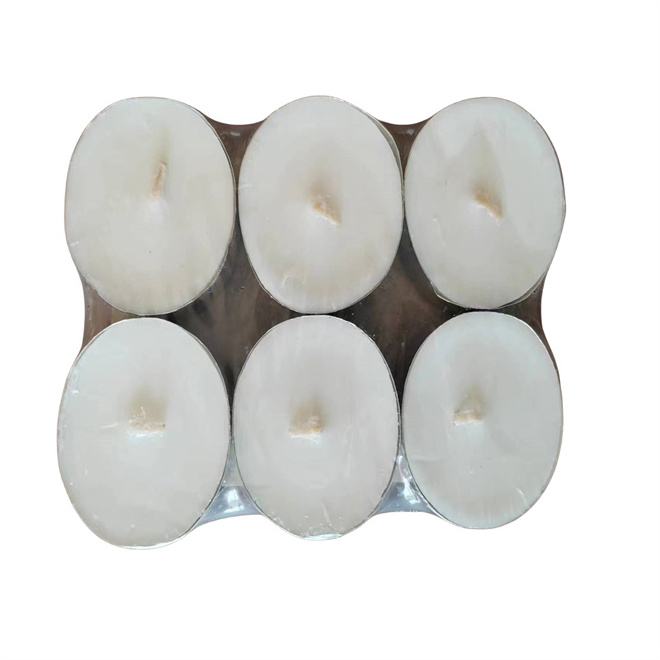 Unscented Tea Candles with Paraffin Tea lights with Beautiful Flame- Round Candles Perfect for Votive