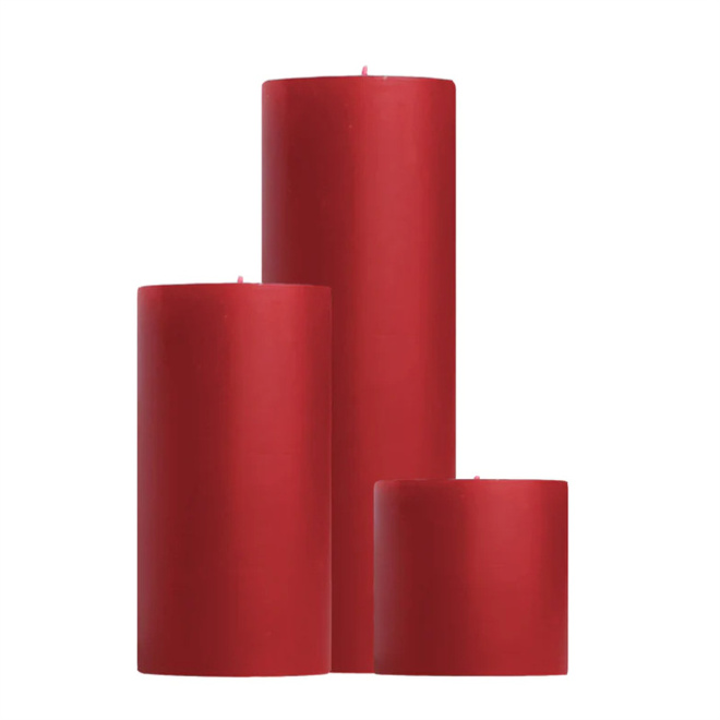 Drippless Large Candle Pillar 75 Hour Burn Time Smokeless Dinner Table Pillar Candles for Wedding