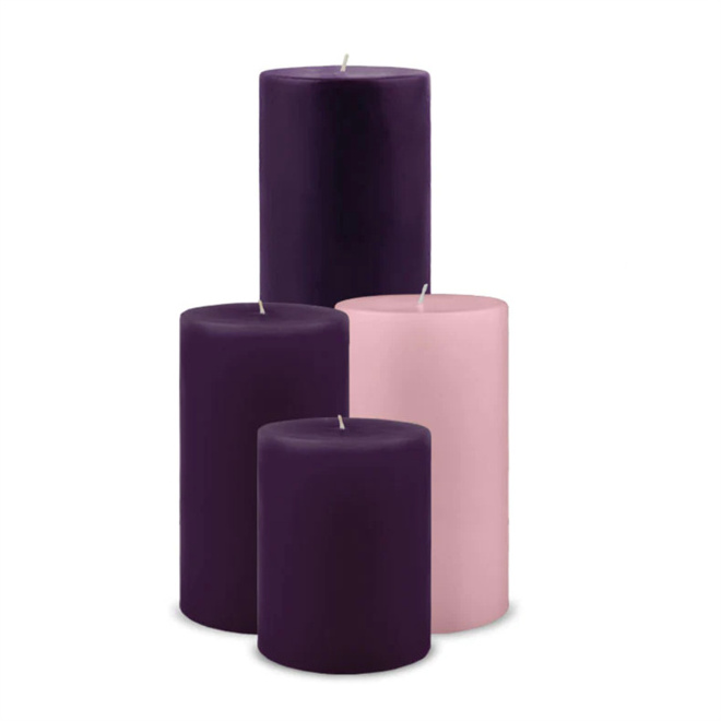 Soy Pillar Candles Set of 2 pack 3 x 8 inch 150 Hour for Home Decor Emergency Survival