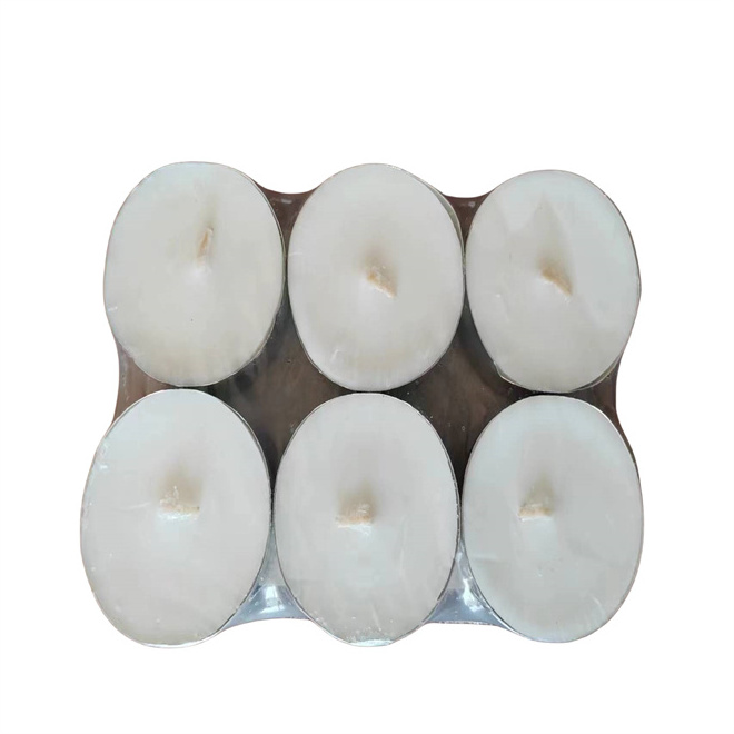 Unscented Tea Candles with Paraffin Tea lights with Beautiful Flame- Round Candles Perfect for Votive