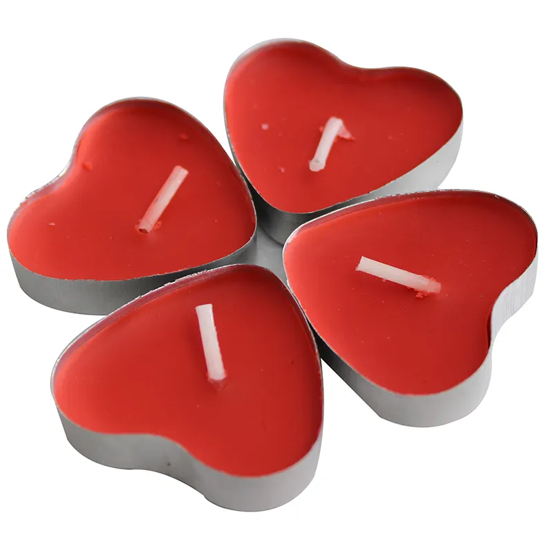 wholesale Luxury Scented Tealight Candles For heart Small Private Label Scented 10 pvc package